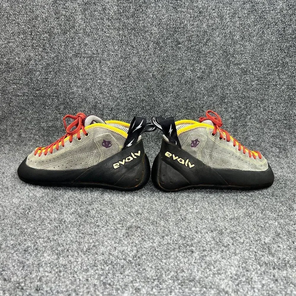 Evolv Astroman Climbing Shoes Men's Size 8 Grey‎ Mid Trax Rubber Rock Adventure